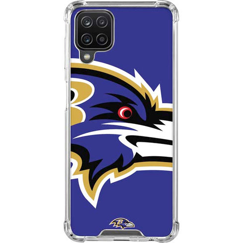 NFL Baltimore Ravens Large Logo Galaxy A12 Clear Case
