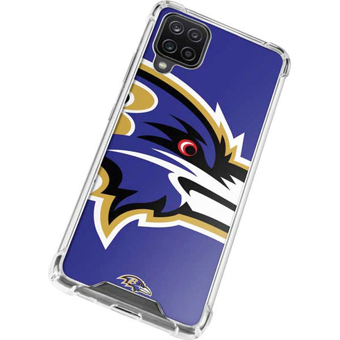 NFL Baltimore Ravens Large Logo Galaxy A12 Clear Case