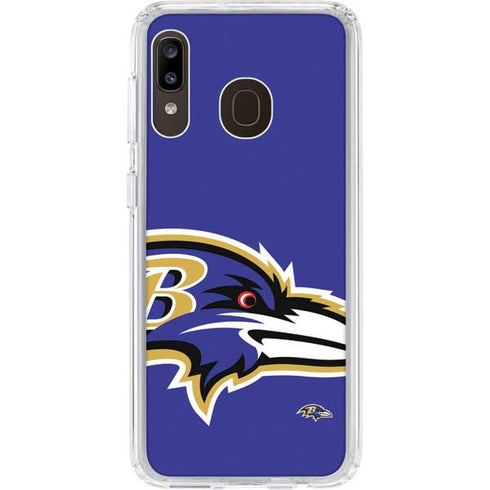 NFL Baltimore Ravens Large Logo Galaxy A20 Clear Case