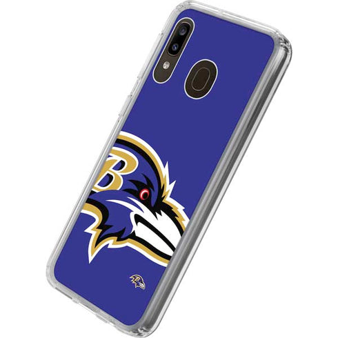 NFL Baltimore Ravens Large Logo Galaxy A20 Clear Case
