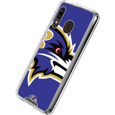 NFL Baltimore Ravens Large Logo Galaxy A30 Clear Case