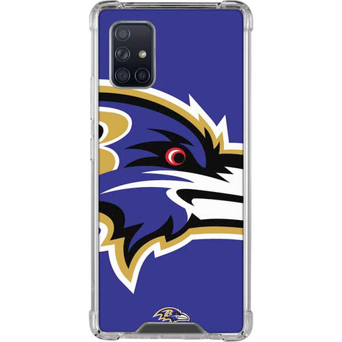 NFL Baltimore Ravens Large Logo Galaxy A71 5G Clear Case