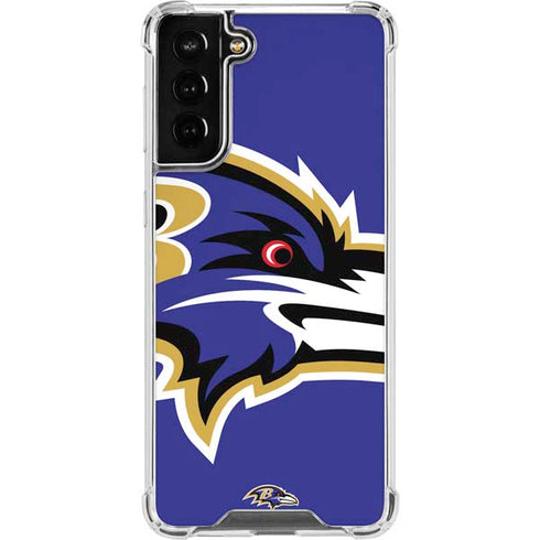 NFL Baltimore Ravens Large Logo Galaxy S21 FE Clear Case
