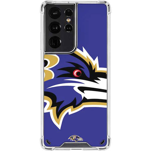 NFL Baltimore Ravens Large Logo Galaxy S21 Ultra 5G Clear Case