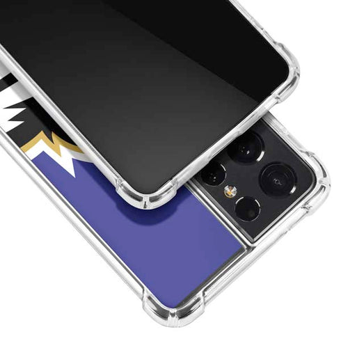 NFL Baltimore Ravens Large Logo Galaxy S21 Ultra 5G Clear Case