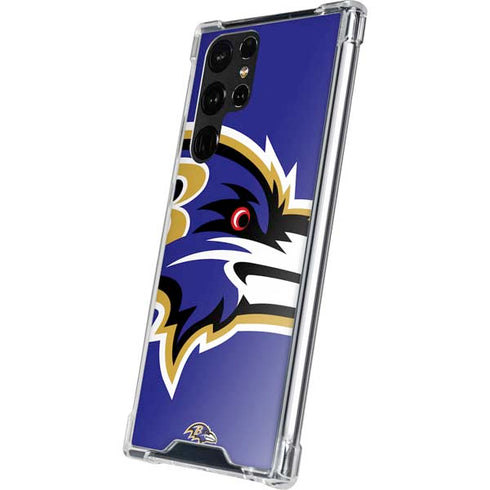 NFL Baltimore Ravens Large Logo Galaxy S22 Ultra Clear Case