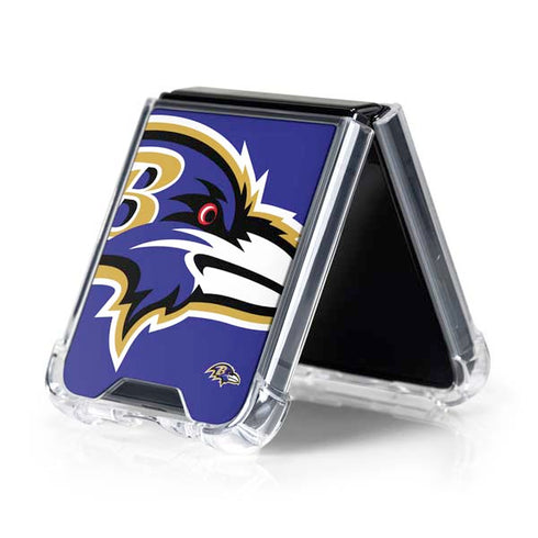 NFL Baltimore Ravens Large Logo Galaxy Z Flip5 5G Clear Case