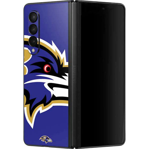 NFL Baltimore Ravens Large Logo Galaxy Z Fold3 5G Skin