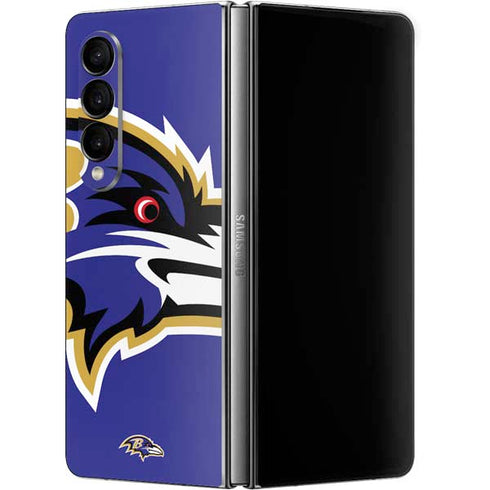 NFL Baltimore Ravens Large Logo Galaxy Z Fold4 5G Skin