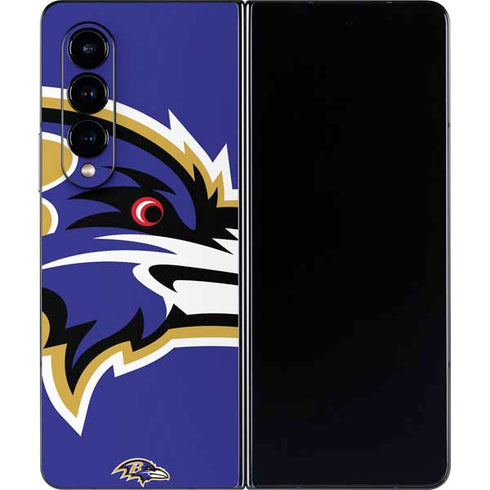 NFL Baltimore Ravens Large Logo Galaxy Z Fold4 5G Skin