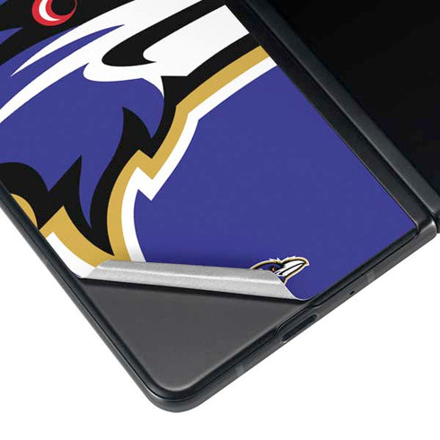 NFL Baltimore Ravens Large Logo Galaxy Z Fold4 5G Skin