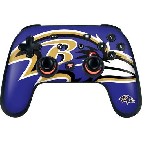 NFL Baltimore Ravens Large Logo Google Stadia Controller Skin