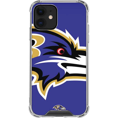 NFL Baltimore Ravens Large Logo iPhone 12 Clear Case
