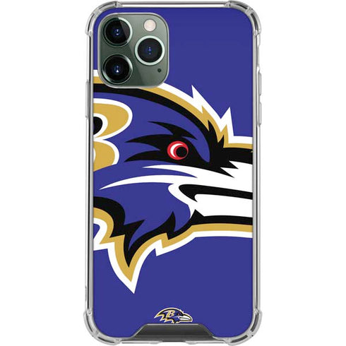 NFL Baltimore Ravens Large Logo iPhone 12 Pro Clear Case
