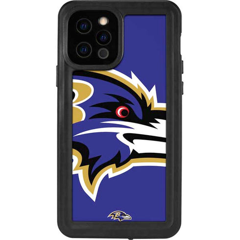 NFL Baltimore Ravens Large Logo iPhone 12 Pro Waterproof Case