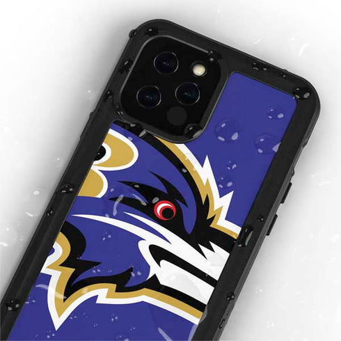 NFL Baltimore Ravens Large Logo iPhone 12 Pro Waterproof Case