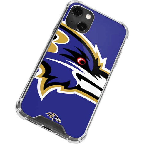 NFL Baltimore Ravens Large Logo iPhone 15 Plus Clear Case