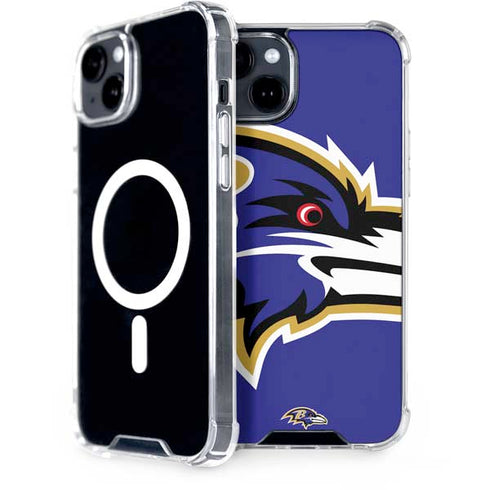 NFL Baltimore Ravens Large Logo iPhone 15 Plus MagSafe Case