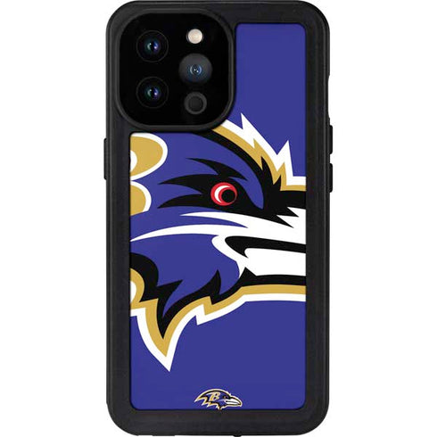 NFL Baltimore Ravens Large Logo iPhone 14 Pro Max Waterproof Case