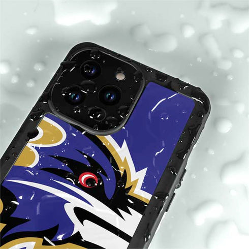 NFL Baltimore Ravens Large Logo iPhone 14 Pro Max Waterproof Case