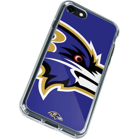 NFL Baltimore Ravens Large Logo iPhone SE (2nd & 3rd Gen) Clear Case