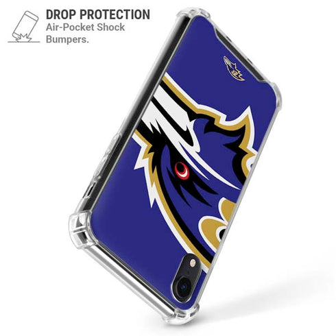 NFL Baltimore Ravens Large Logo iPhone XR Clear Case