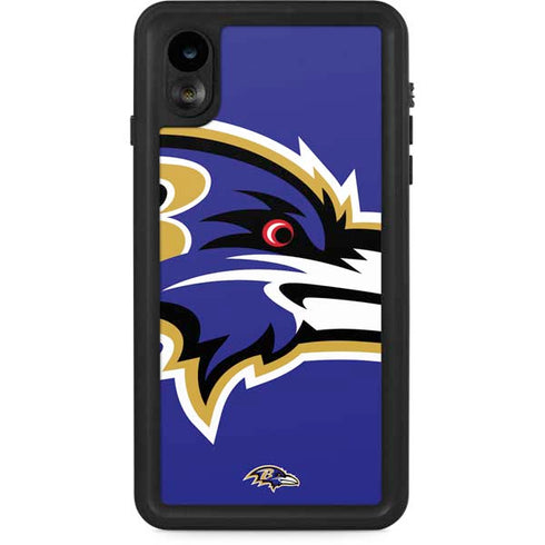 NFL Baltimore Ravens Large Logo iPhone XR Waterproof Case