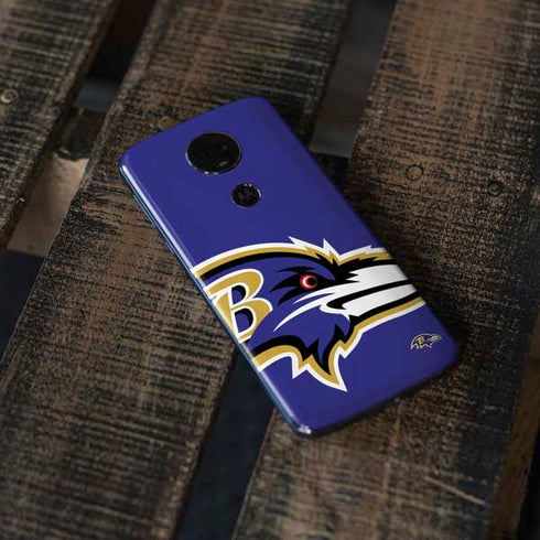 NFL Baltimore Ravens Large Logo Moto E5 Plus Skin