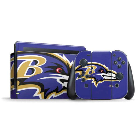 NFL Baltimore Ravens Large Logo Nintendo Switch Bundle Skin