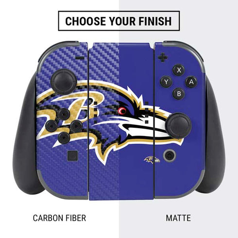NFL Baltimore Ravens Large Logo Nintendo Switch Bundle Skin