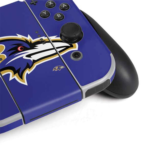 NFL Baltimore Ravens Large Logo Nintendo Switch OLED (2021) Skin