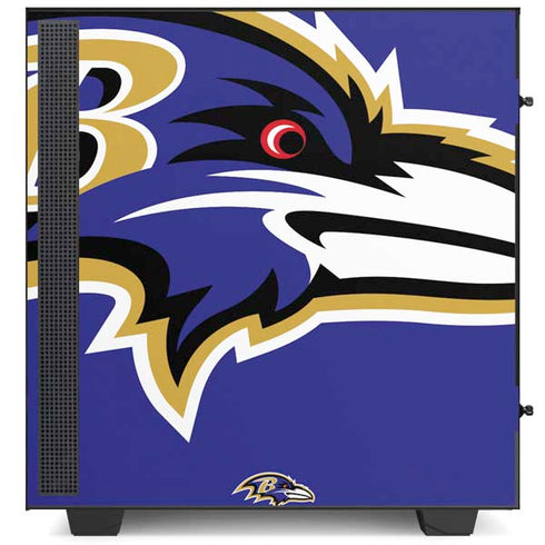 NFL Baltimore Ravens Large Logo NZXT H510 Compact ATX Mid-Tower Case Skin