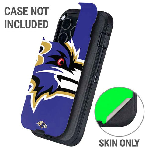 NFL Baltimore Ravens Large Logo Otterbox Defender iPhone Skin