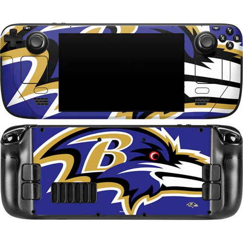 NFL Baltimore Ravens Large Logo Steam Deck Handheld Gaming Computer Skin