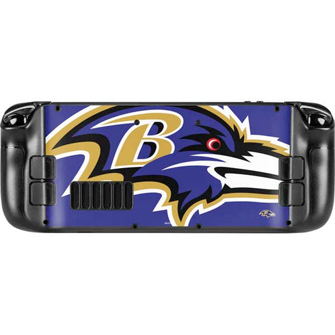 NFL Baltimore Ravens Large Logo Steam Deck Handheld Gaming Computer Skin