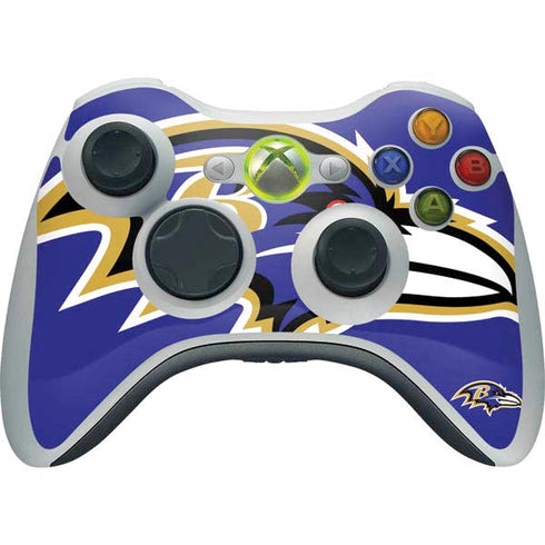 NFL Baltimore Ravens Large Logo Xbox 360 Wireless Controller Skin
