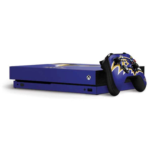 NFL Baltimore Ravens Large Logo Xbox One X Bundle Skin