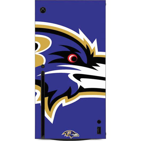 NFL Baltimore Ravens Large Logo Xbox Series X Console Skin