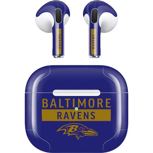 NFL Baltimore Ravens Purple Performance Series Apple AirPods (3rd Gen 2021) Skin