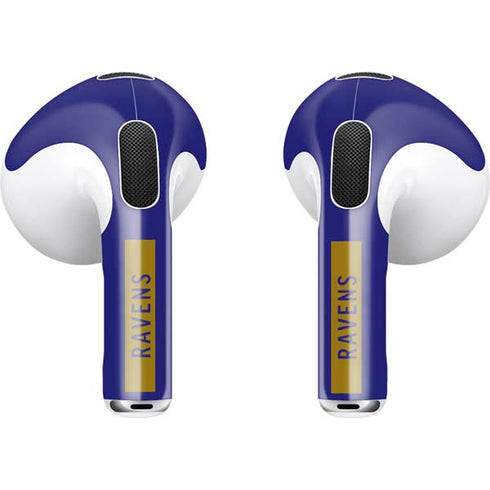 NFL Baltimore Ravens Purple Performance Series Apple AirPods (3rd Gen 2021) Skin