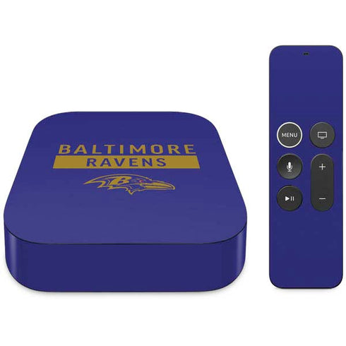 NFL Baltimore Ravens Purple Performance Series Apple TV Skin