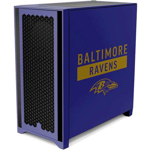 NFL Baltimore Ravens Purple Performance Series Corsair 4000D Tempered Glass Mid-Tower ATX Case Skin