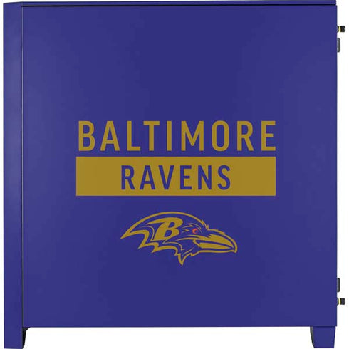 NFL Baltimore Ravens Purple Performance Series Corsair 4000D Tempered Glass Mid-Tower ATX Case Skin