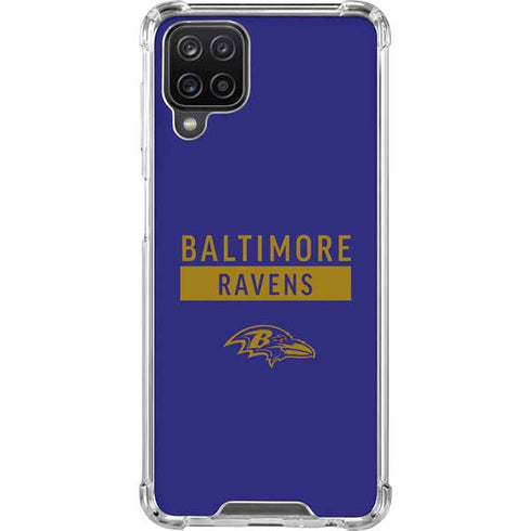 NFL Baltimore Ravens Purple Performance Series Galaxy A12 Clear Case