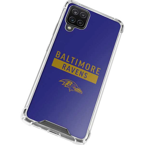 NFL Baltimore Ravens Purple Performance Series Galaxy A12 Clear Case