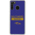 NFL Baltimore Ravens Purple Performance Series Galaxy A21 Clear Case