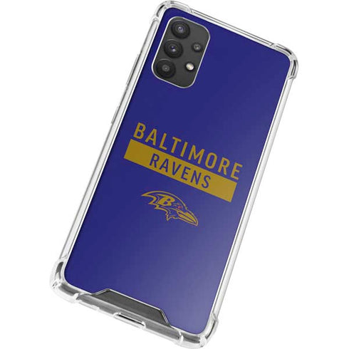 NFL Baltimore Ravens Purple Performance Series Galaxy A32 5G Clear Case