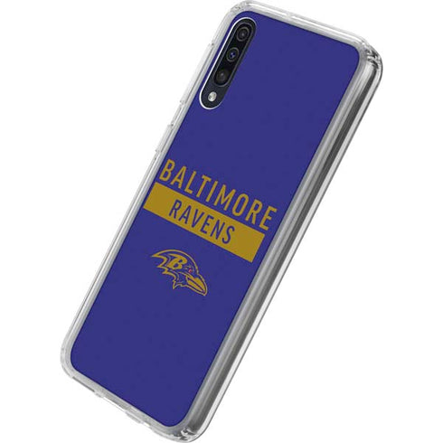 NFL Baltimore Ravens Purple Performance Series Galaxy A50 Clear Case