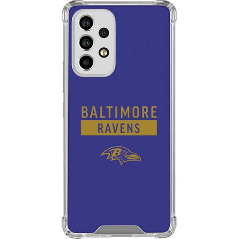 NFL Baltimore Ravens Purple Performance Series Galaxy A53 5G Clear Case