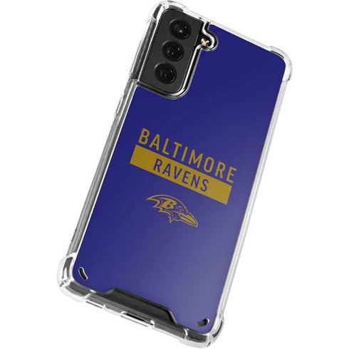 NFL Baltimore Ravens Purple Performance Series Galaxy S21 5G Clear Case